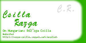 csilla razga business card